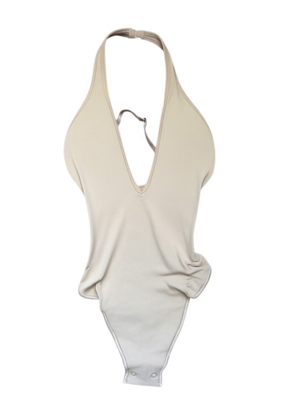 SKIMS Seamless Sculpt Deep Plunge Thong Bodysuit in shade Clay XS (NWOT)